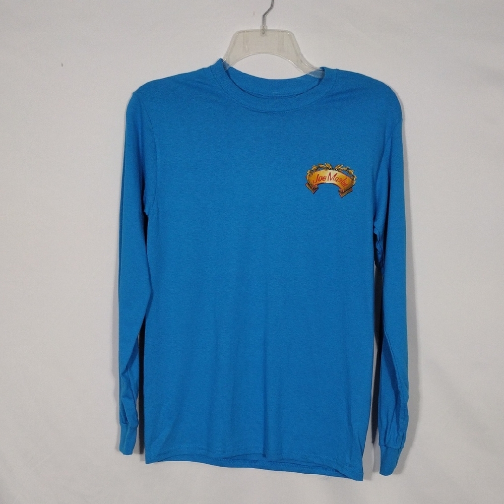 NWT Joe Marlin Still Smokin' Blue Long Sleeve T-Shirt with Logo Men's Size Small